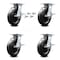 Service Caster 8 Inch Phenolic Caster Set with Roller Bearing and Brakes/Swivel Locks SCC SCC-35S820-PHR-SLB-BSL-4 - alternate 1